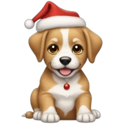 a cristmas puppy sticker
