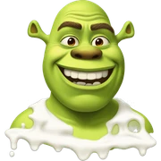 shrek covered in milk sticker