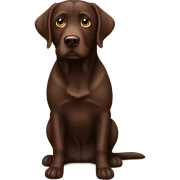 Chocolate lab sticker