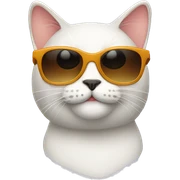 Cat with sunglasses sticker