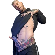 male portrait with tattoos sticker