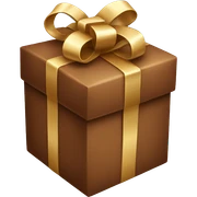 Brown christmas present  sticker