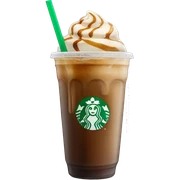 Starbuck ice coffee with ice cubes sticker