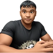 boy with black shirt indoor sticker