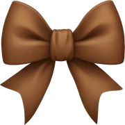 brown bow  sticker
