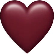 burgundy color heart emoji sticker