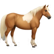 Realistic tan mustang horse sticker
