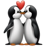 Pingüino lanzando besos sticker