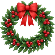 christmas wreath sticker