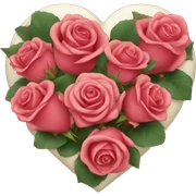 heart and roses sticker
