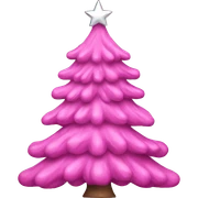 Pink Christmas tree sticker