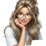 smiling girl with glasses sticker