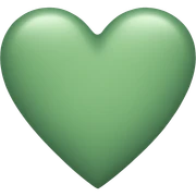 Sage green heart sticker