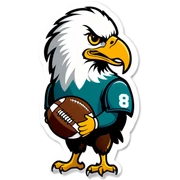 Eagle with football  sticker