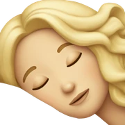 Sleeping blonde girl sticker