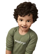 smiling boy in indoor shirt sticker