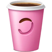 Pink coffee sticker