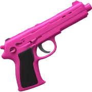 Pink gun  sticker