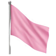 Pink flag sticker