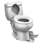 Broken toilet sticker