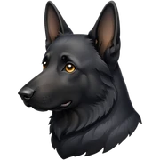 Black German shepherd  sticker