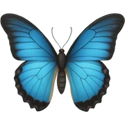 blue butterfly sticker