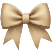 Beige bow  sticker