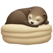Otter sleeping sticker
