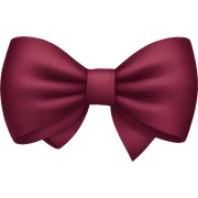 burgundy bow sticker