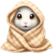 Bunny in blanket  sticker