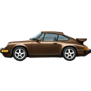Brown car Porshe sticker