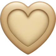 beige heart sticker