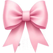 light pink ribbon bow sticker