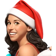smiling boy in santa hat sticker