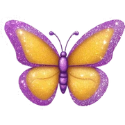 Glitter butterfly sticker