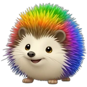 Hedgehog-rainbow sticker