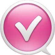 Pink Checkmark sticker