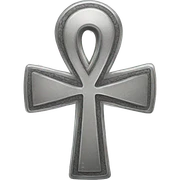 silver ankh sticker