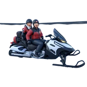winter ride on motorcycle sticker