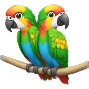 multi parrot sticker