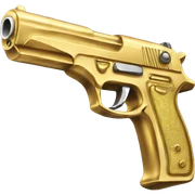 Gold gun sticker