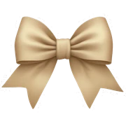 beige bow sticker