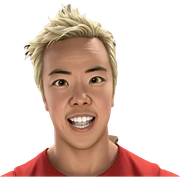 blonde boy in red shirt sticker