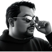 monochrome portrait of a man sticker