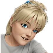 blonde girl with blue glasses sticker