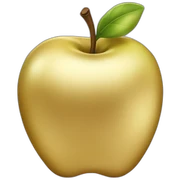 Gold apple sticker