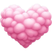Pink puff cloud heart sticker