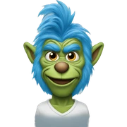 blue grinch sticker