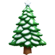 christmas tree with snow sticker