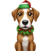 Christmas dog sticker